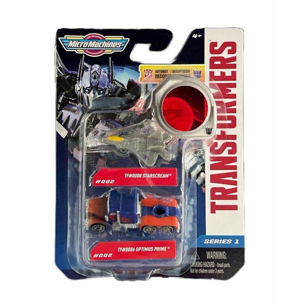 Micro Machines Transformers 2-Pack #002 Starscream / Optimus‎ Prime Series 1 New